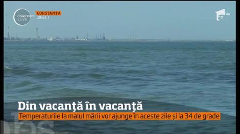 Din vacanță în vacanță. Temperaturile la malul mării vor ajunge până la 34 de grade