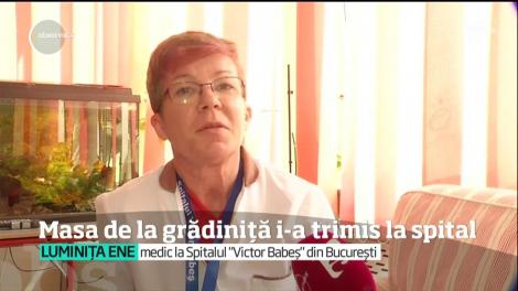 11 copii de la o grădiniţă din Bucureşti au ajuns la spital după ce ar fi mâncat mămăligă cu brânză