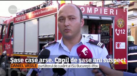 Clipe de panică într-un cartier bucureştean. Focul a înghiţit şase case înainte ca pompierii să poată face ceva