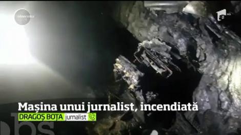 Incident șocant. Mașina jurnalistului Dragoș Boța incendiată