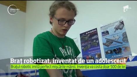 Nu da CLIK că nu interesează pe nimeni! Braț robotizat, inventat de un adolescent român. Ideea i-a venit după ce a văzut o fetiță cu un cârling în loc de braț.  A muncit ca măcelar în Irlanda să aibă bani de invenție