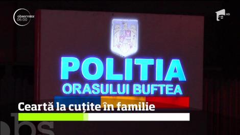 Ceartă la cuțite în familie. Bărbatul în vârstă de 66 de ani se află în custodia poliției