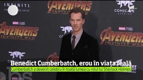 Benedict Cumberbatch, erou în viața reală. Actorul a pus pe fugă câtiva indivizi care atacaseră un curier, la Londra