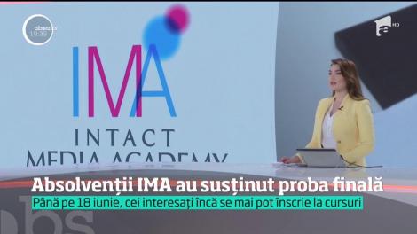 Emoţii mari pentru absolvenţii Intact Media Academy. Încă o serie de cursanţi au dat examenul final