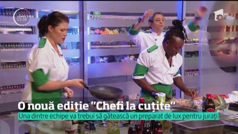 O nouă ediție ”Chef la Cuțite.” Cătălin Scărlătescu şi Sorin Bontea au un mesaj pentru adversarul lor, Florin Dumitrescu