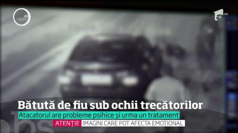 O mamă a fost bătută până la leşin de fiul ei, în centrul Capitalei! Nimeni nu a intervenit