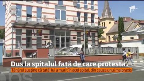 Un bărbat din Vâlcea a ajuns la spital, după trei zile de grevă a foamei făcută în faţa Parchetului