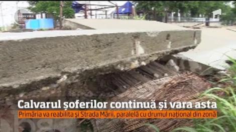 Calvarul șoferilor pe șosea dintre Eforie Nord şi Eforie Sud continuă și anul acesta
