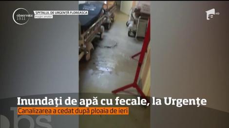 Canalizarea celui mai mai mare spital de urgenţă din ţară a cedat