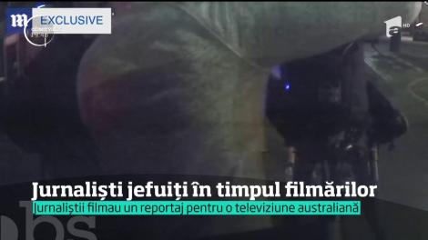 Jurnaliști jefuiți în timpul filmărilor, în Londra