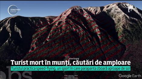 Turist mort în munți, căutări de amploare
