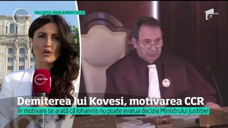 Demiterea lui Kovesi, motivarea Curţii Constituţionale