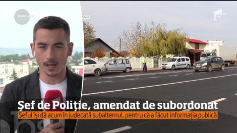 Șef de Poliție, amendat de subordonat pentru că nu purta centura de siguranță