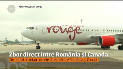 Zbor direct între România şi Canada