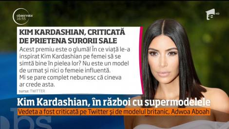 Kim Kardashian, în război cu supermodelele! o starletă nu s-a putut abține și a răbufnit: ”M-am săturat! Cred că premiul ar trebui să-i fie acordat medicul ei estetician!