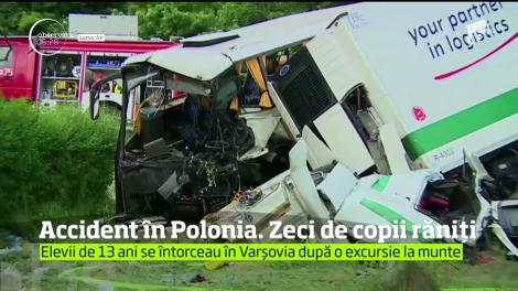 Accident teribil în Polonia! Cel puțin 44 de copii, răniți în urma impactului