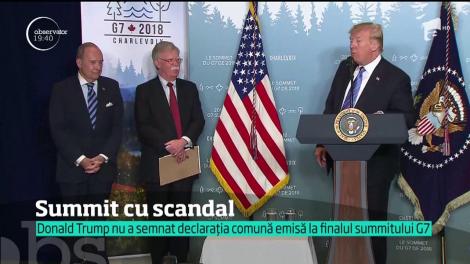 Donald Trump a refuzat să semneze declaraţia comună emisă la finalul summitului G7