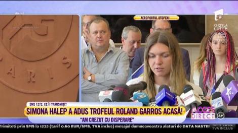 Simona Halep a revenit în România. Campioana de la Roland Garror a plâns pe teren: "Nu s-a mai întâmplat vreodată să se cânte în cuvinte imnul câştigătorului. A fost un moment emoţionant"