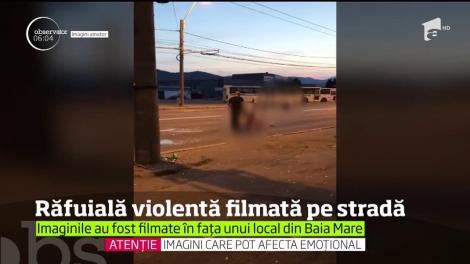 Scene violente au fost surprinse pe un bulevard din Baia Mare