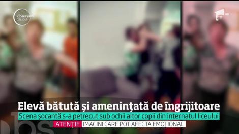 Imagini revoltătoare au fost filmate &icirc;ntr-o şcoală specială din Cluj. O &icirc;ngrijitoare a bătut şi a ameninţat o elevă cu deficienţe de vorbire