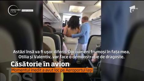 Căsătorie în avion, pe Aeroportul Iași