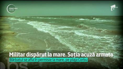 Soţia militarului dispărut pe plaja din Corbu face acuzaţii cutremurătoare. Spune că nimeni nu l-a căutat în mare, deşi ea e convinsă că s-a înecat