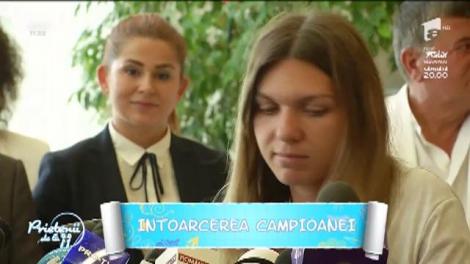 Întoarcerea campioanei. Simona Halep a fost primită cu aplauze pe Stadionul Național