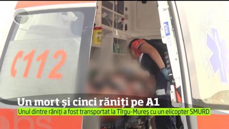Un om a murit şi alţi cinci au fost răniţi, după ce două autoutilitare s-au ciocnit pe Autostrada Sibiu - Orăştie
