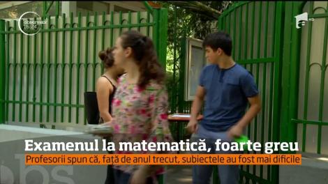 Examenul la matematica, foarte greu. Profesorii spun că, față de anul trecut, subiectele au fost mai dificile