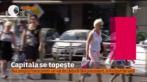 Capitala se topește. Tempepraturile depășesc 30 de grade în sud-estul României