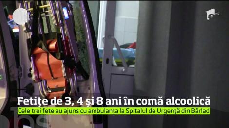 Caz şocant într-o comună din Vaslui. Trei fetiţe, de 3, 4 şi 8 ani, au ajuns în comă alcoolică la Spitalul Municipal de Urgenţă Bârlad