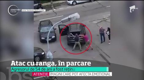 Un piteştean a fost filmat &icirc;n timp ce şi-a atacat un vecin cu o rangă &icirc;ntr-o parcare din oraş