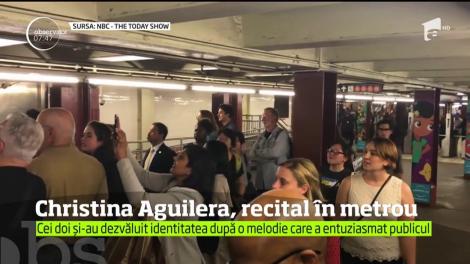 VIDEO care face înconjurul internetului! Christina Aguilera a cântat la metrou și nimeni n-a recunoscut-o