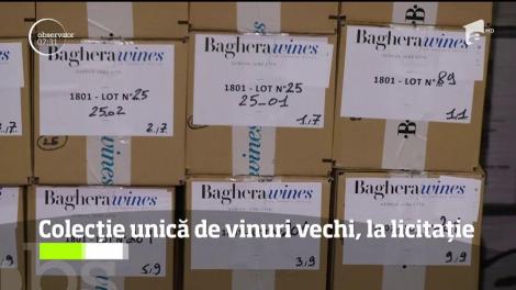 Colecție unică de vinuri vechi, vândută la licitație la Geneva