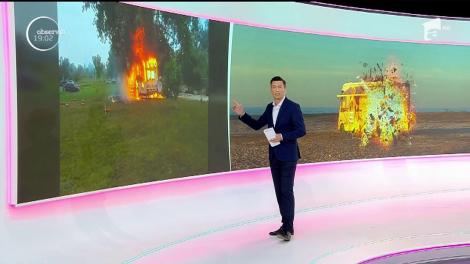 Panică într-un camping din Mamaia! O rulotă a sărit în aer