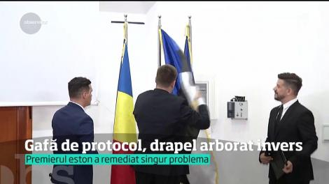 Gafă de protocol la întâlnirea premierului Dăncilă cu omologul estonian, Juri Ratas