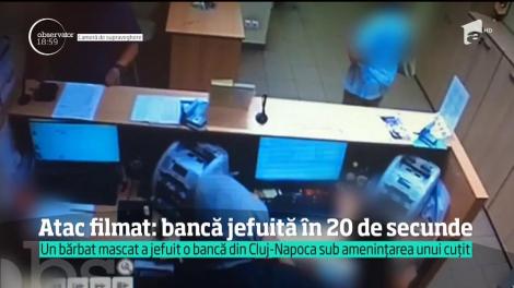Alertă în Cluj Napoca, după un jaf fulgerător într-o bancă din centrul oraşului