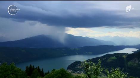 Furtună spectaculoasă in Alpii Austriei