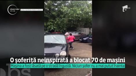 O şoferiţă din Iaşi a reuşit să blocheze în trafic peste 70 de maşini