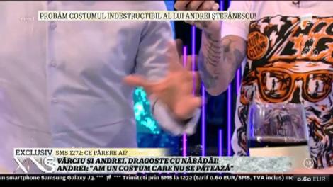 Andrei Ștefănescu, super vestimentație: "Am un costum care nu se pătează"