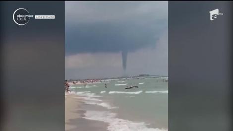 E sezonul fenomenelor extreme pe litoral. Formaţiuni asemănătoare tornadelor au fost deja filmate de turişti la Odessa