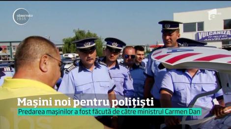 Autoturisme noi pentru agenți! O sută de mașini noi au intrat în dotarea Poliției Române