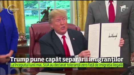 Donald Trump face un pas înapoi în scandalul separării copiilor de părinţii care intră ilegal în Statele Unite
