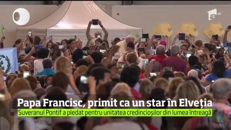 Papa Francisc a făcut o vizită fulger în Elveţia, ţară în care are loc o reuniune a bisericilor non-catolice