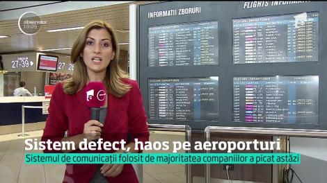Sitem defect, haos pe aeroporturi. Sistemul de comunicații folosit de majoritatea companiilor a picat