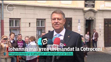 Iohannis mai vrea un mandat la Cotroceni. Președintele și-a anunțat candidatura la Sibiu