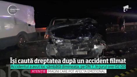 Își caută dreptatea după un accident filmat. Cei patru tineri din autoturism mergeau spre Budapesta, în vacanță