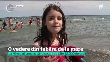 O vedere din tabăra de la mare. La Năvodari veneau cândva serii de câte 12.000 de copii