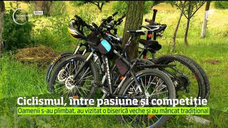 Ciclismul, între pasiune și competiție. În județul Argeș, concurenții au mers cu biciclete prin pădure, pe teren accidentat