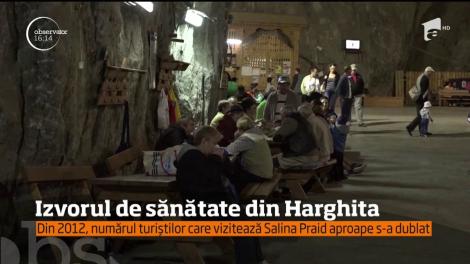 Izvorul de sănătate din Harghita. Din 2012, numărul turiștilor care vizitează Salina Praid aproape s-a dublat
